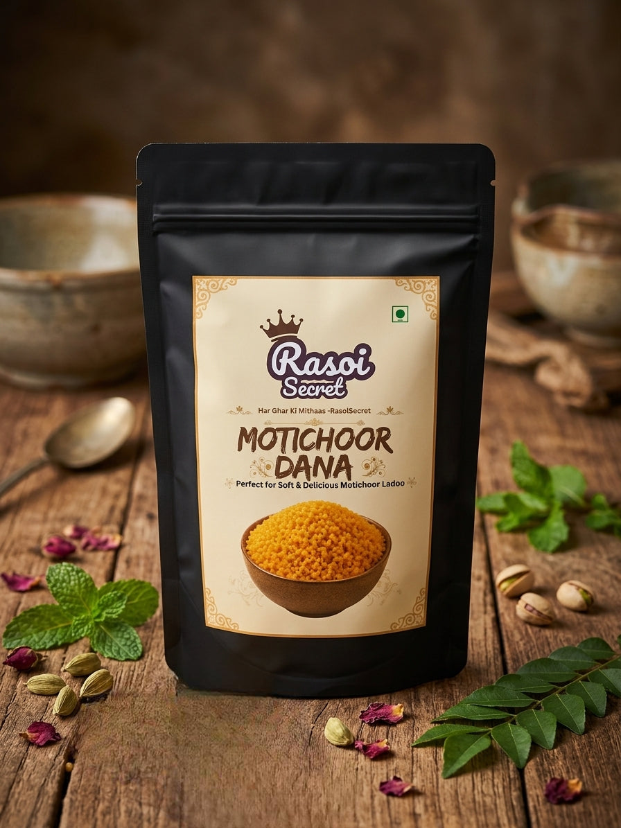 RasoiSecret Premium Motichoor Dana – Ready for Authentic Motichoor Ladoos