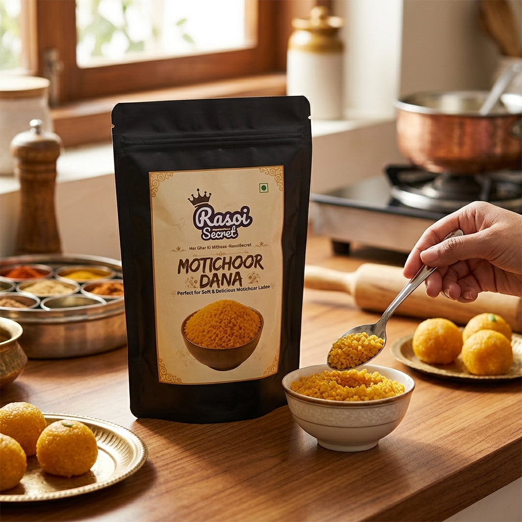 RasoiSecret Premium Motichoor Dana – Ready for Authentic Motichoor Ladoos